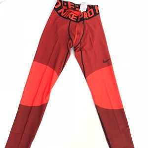 Nike Men's  Pro Tights Red size M